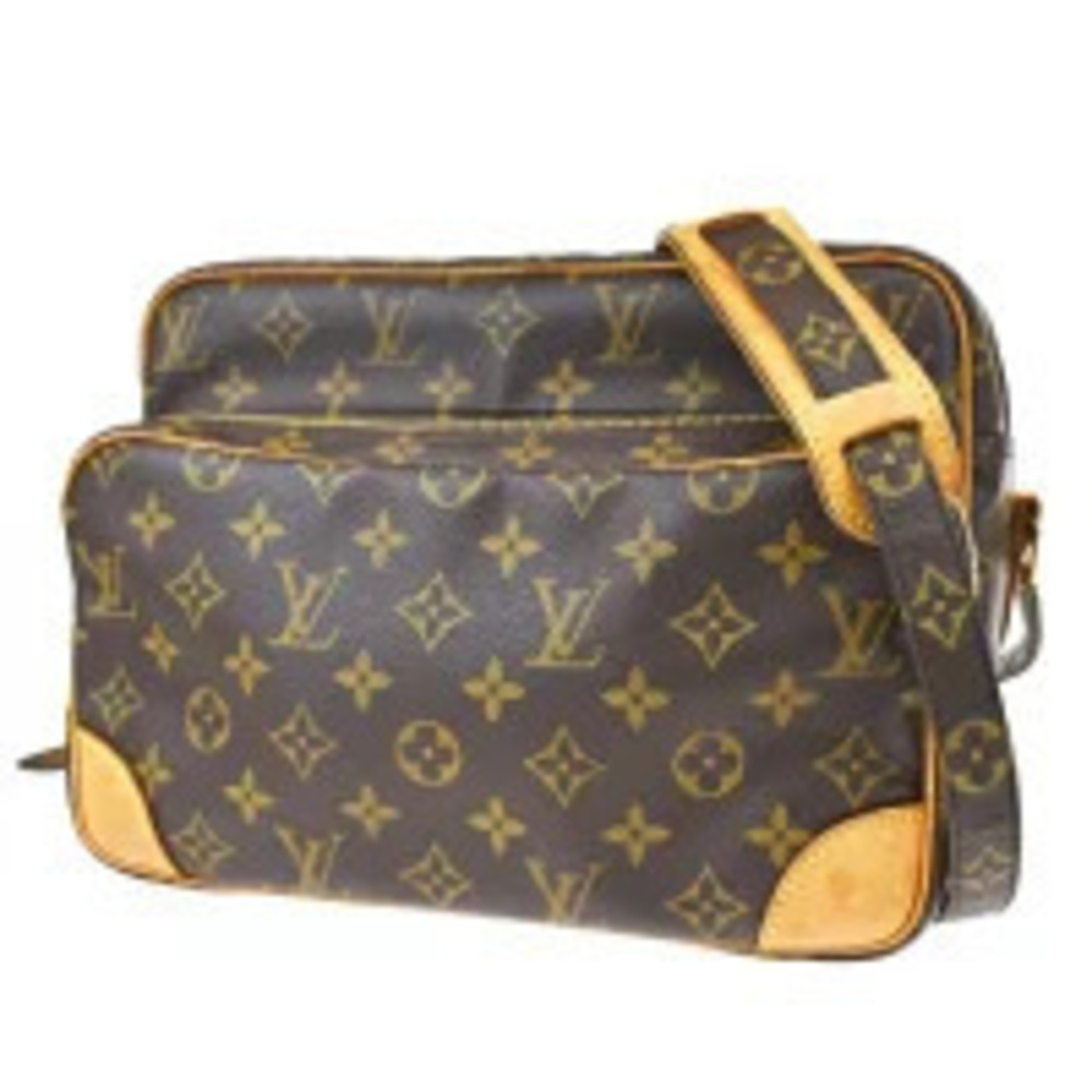 Louis Vuitton Nile Monogram Leather Crossbody Bag Brown